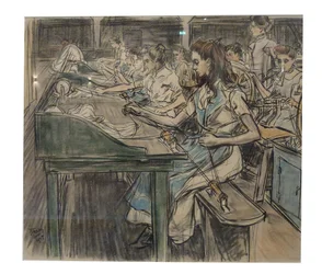 Pitpluizers 1 de las 12 litografías que Toorop hizo sobre la fabricación de velas